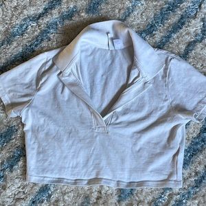 H and M cropped collared shirt